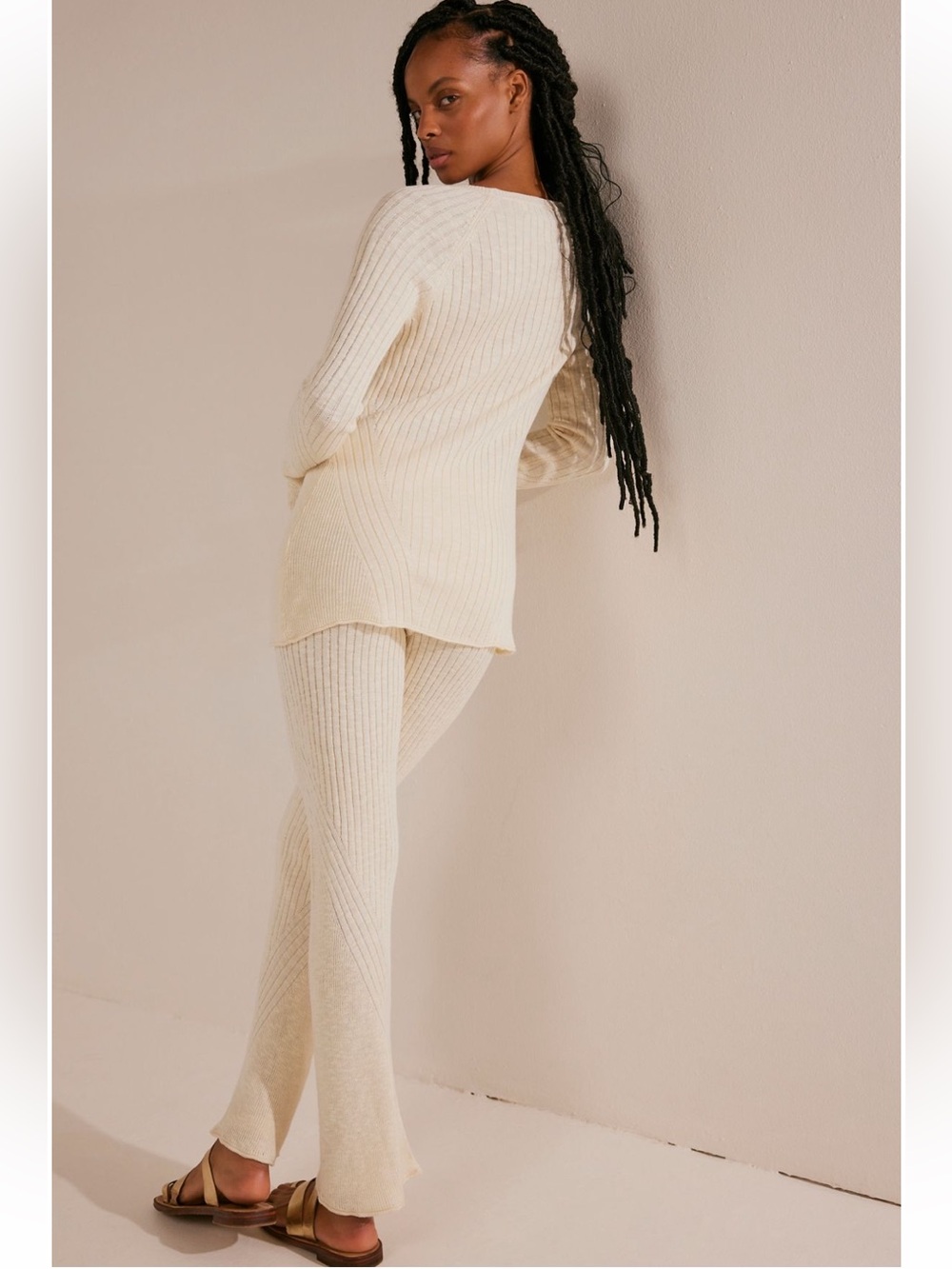Free People Asbury Sweater Set, Small, Cream